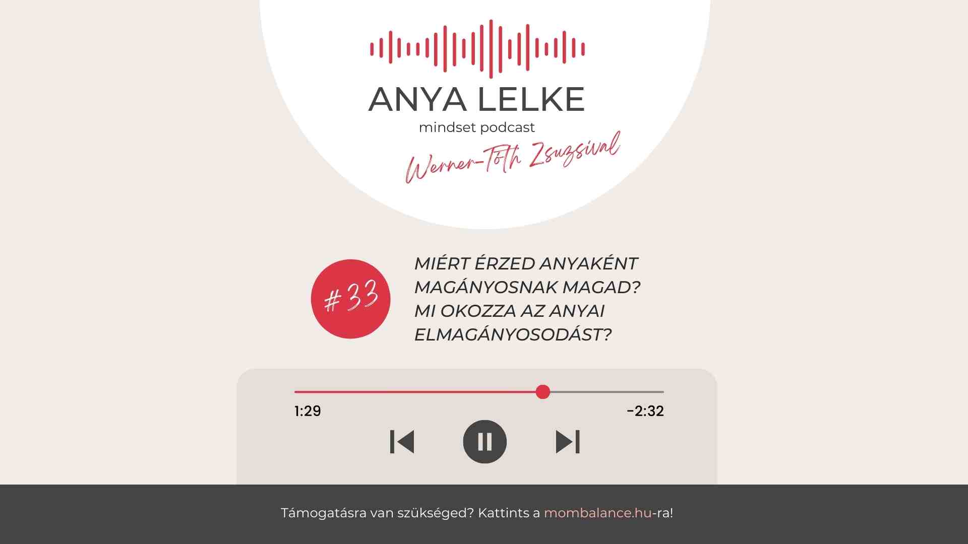 Anya lelke mindset podcast Mom Balance anyaság coaching mentális lelki egészség önismeret fejlődés anyai kiégés Miért érzed anyaként magányosnak magad? Mi okozza az anyai elmagányosodást?